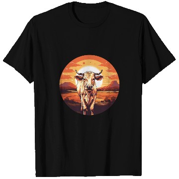 Discover Retro vintages Cow Sunset Funny Cattle Farm Farmer T-Shirts