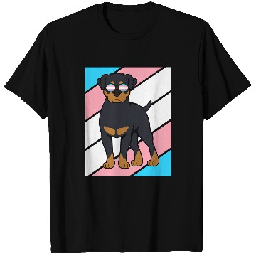 Discover Rottweiler Transgender Flag LGBTQ Proud Ally Pride Trans T-Shirts