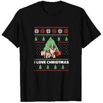 Discover Saint Bernard Dog Lover Christmas xmass Design T-Shirts