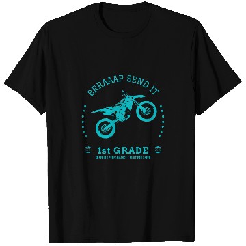 Discover Brraaap Send It First Grade Motorcycle Graduation 2034 T-Shirts