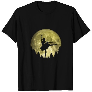 Discover Ballerina Under Full Moon Dancer Dancing Girl Dance Ballet T-Shirts