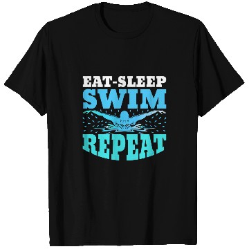 Discover Eat Sleep Swim Repeat Swimming Swimmer Lover Athlete Coach T-Shirts
