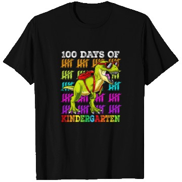 Discover Dinosaur Pet 100 Days Of Kindergarten T rexs 100th Day of School Trex Boys T-Shirts