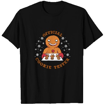 Discover Gingerbread Baking Official Cookie Tester Gingerbread Man T-Shirts