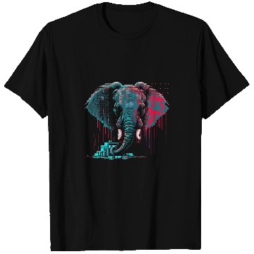 Discover Elephant Mammal art abstract animal print motif T-Shirts