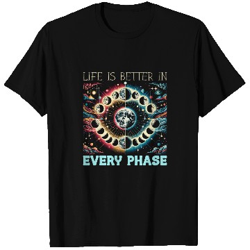 Discover Moon Phase Full Moon Lunar Eclipse Astronomer Astronomy 6 T-Shirts