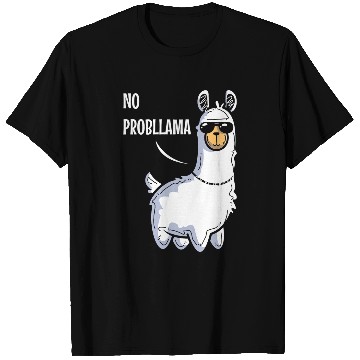 Discover Llama Pet No Probllama 19 T-Shirts