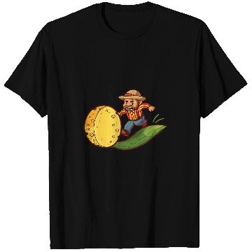 Discover Farmer Chasing Cheese Design Dairy Farmer T-Shirts