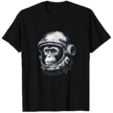 Discover Cosmic vintages Space Travel Astronaut Monkey Retro Helmet T-Shirts
