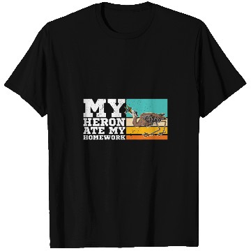 Discover Heron water wildlife birdwatching birder biologist binocular T-Shirts