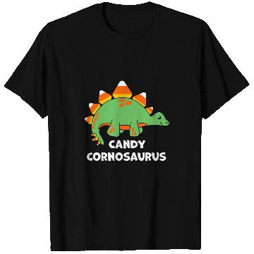 Discover Dinosaur Pet Cute Candy Corn Dinosaur Halloween Stegosaurus Cornosaurus T-Shirts