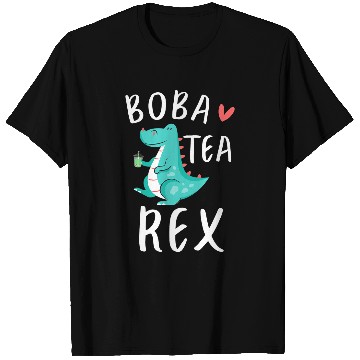 Discover Dinosaur Pet Boba Tea Dino Dinosaurs Bubble Pearl Milk Tea TRex T-Shirts