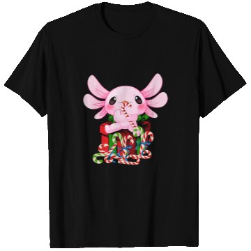 Discover Axolotls Pet Candy Cane Merry and Bright Axolotls Kawaii Candy Costume 203 T-Shirts