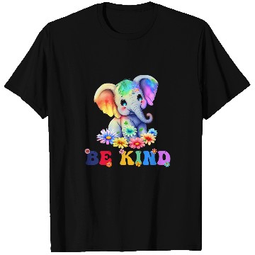 Discover Elephant Mammal Be Kind Cute Elephant Mom Kids Kindness Graphic T-Shirts
