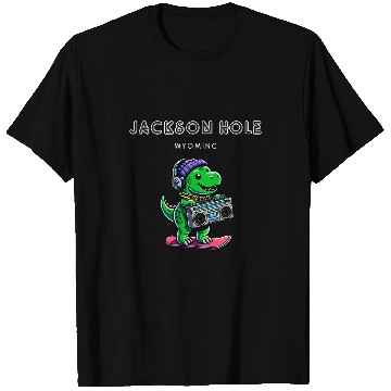 Discover Dinosaur Pet Jackson Hole Wyoming Cute Snowboard TRex T-Shirts