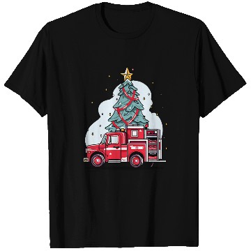 Discover Firefighter Christmas Happy Holidays Fireman Firefighting 213 T-Shirts