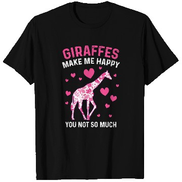 Discover Giraffe Pet Make Me Happy Giraffes T-Shirts