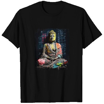 Discover Buddhist Monk Yin Yang Zen Meditation Buddha T-Shirts