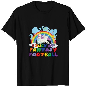 Discover Unicorn Pet I Suck At Fantasy Football Unicorn Rainbow Fantasy Football T-Shirts