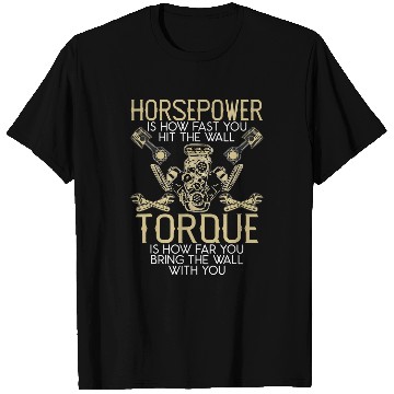 Discover Horse Pet Funny Horsepower Torque Mechanic T-Shirts