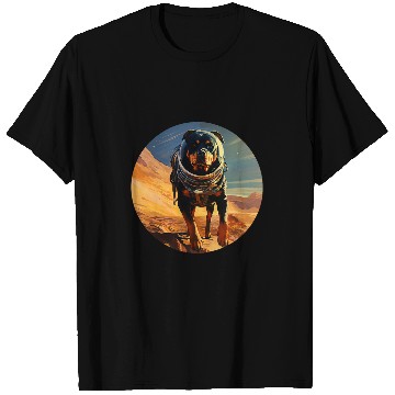 Discover Rottweiler Mars Funny Dog Astronaut T-Shirts
