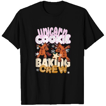 Discover Unicorn Pet Cookie Baking Crew Christmas Baker Team Gingerbread T-Shirts