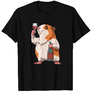 Discover Guinea Pig Pet With Wines for a Guinea Pig Lovers T-Shirts
