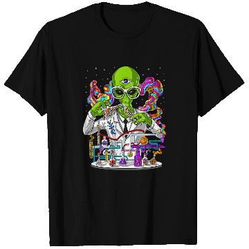 Discover Aliens UFO Space Alien Scientist psychedelics Laboratory Science T-Shirts