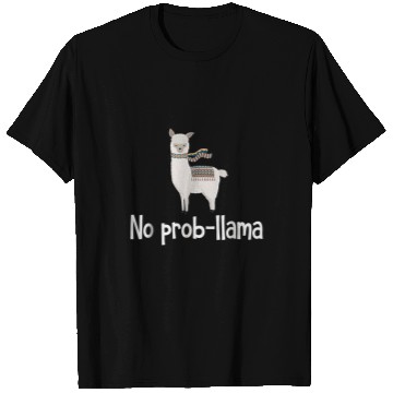 Discover Llama Pet No ProbLlama Cute Llama Alpaca Funny Graphic Plus Size T-Shirts