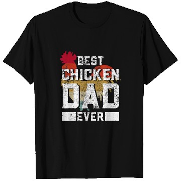 Discover bests Chicken Dad Ever Daddy Farmer Fathers Day Retro Cock T-Shirts