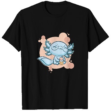 Discover Axolotls Pet Bubble Tea Boba Ambystoma Mexicanum Walking Fish T-Shirts