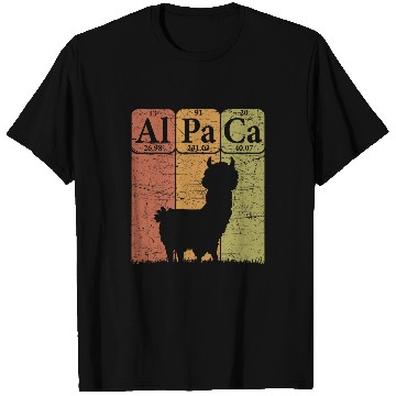 Discover Llama Pet Periodic Table Elements Llama Alpaca vintages 4 T-Shirts