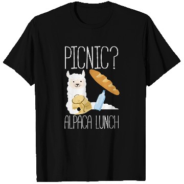 Discover Llama Pet Picnic Alpaca Lunch Saying Picnic Alpacas T-Shirts