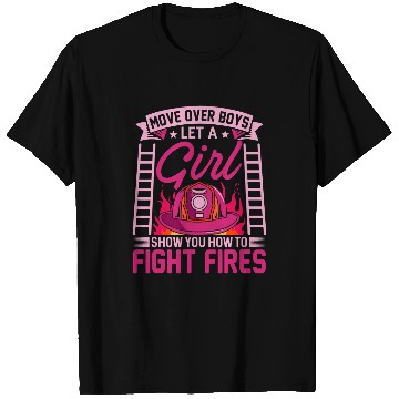 Discover Firewoman Firefighter Women Volunteer Firefighting Rescuer T-Shirts