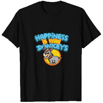 Discover Happiness Is Mini Donkeys Rancher Farmer Miniature Donkey T-Shirts