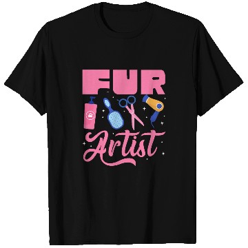 Discover Fur Artist Dog Groomer Grooming Pet Puppy Care Groom T-Shirts