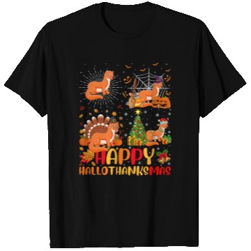 Discover Ferret Pet Halloween Thanksgiving Christmas Weasel Hallothanksmas T-Shirts