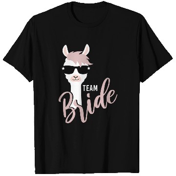 Discover Llama Pet Team Bride llama alpaca bachelorette party T-Shirts