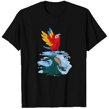 Discover Dragon Pet Parrot Dragon Reflection I Scarlet Macaw T-Shirts