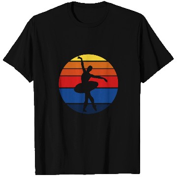 Discover Ballerina Young Lady Roses Dance Sunset T-Shirts