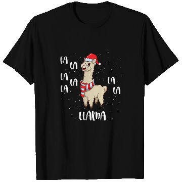 Discover Llama Pet Christmas llama Fa La La T-Shirts