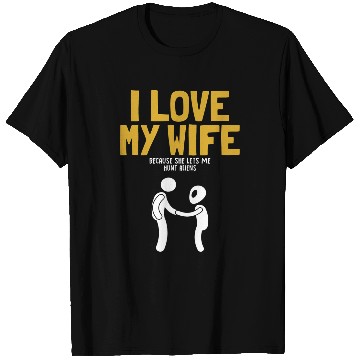 Discover Aliens UFO Mens I Love My Wife Hunt Aliens UFO Conspiracy Alien Lover T-Shirts