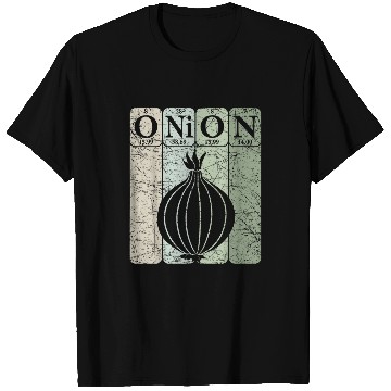 Discover Onion Periodic Table Elements Vegetables Farmer Retro 26 T-Shirts