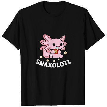 Discover Axolotls Pet SnAxolotls Snack Popcorn Cute Pink Axolotls Salamander T-Shirts