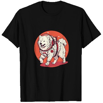 Discover Samoyed Mars Funny Dog Astronaut T-Shirts