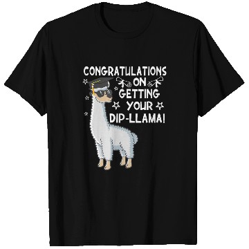 Discover Llama Pet Funny Congratulations on DipLlama Graduation T-Shirts