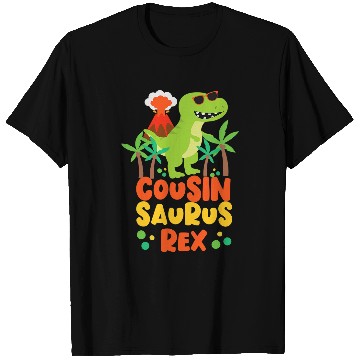 Discover Dinosaur Pet Cousin Saurus rexs Dinosaur Kids T-Shirts