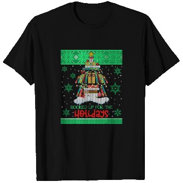 Discover Book Fun Lover xmass Tree Librarian Booked Up For The Holidays T-Shirts