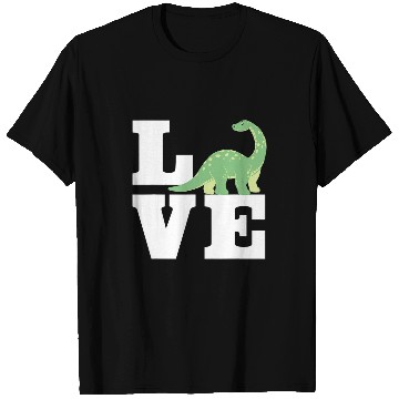 Discover Dinosaur Pet Love Brontosaurus Design Primeval Creatures T-Shirts