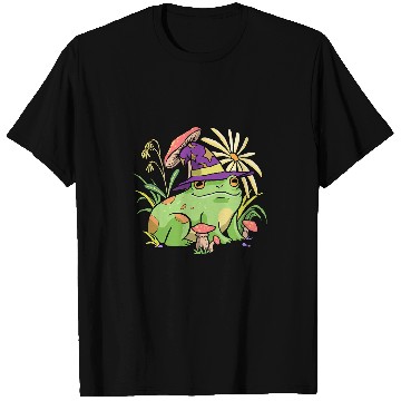 Discover Frog Pet Cottagecore Aesthetic Mushroom Wizard Hat Frog Toad T-Shirts